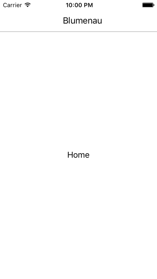 Navigation bar do app com botão clicável