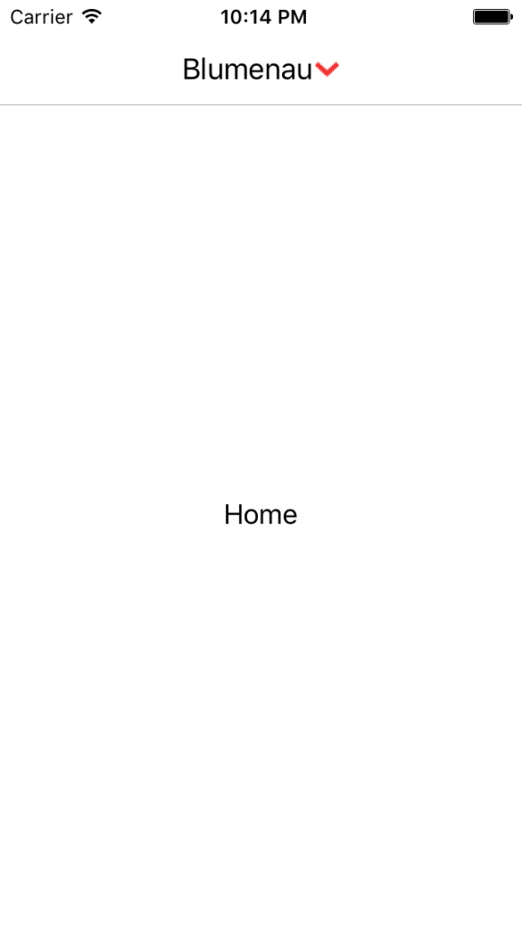 Navigation bar do app com botão clicável e ícone e textos corrigidos