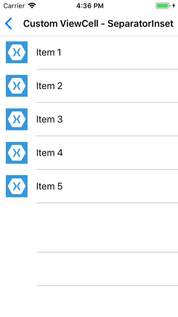 ListView usando CustomViewCell em cada item
